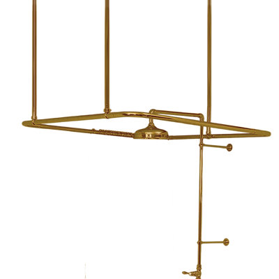 Square Shower Rod Enclosure 42 in. , 1 in. Tube, and 36 in. Ceiling Brace by Strom Living