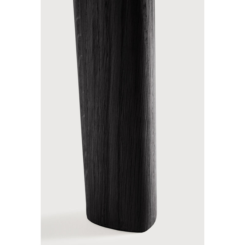 Bok Round Solid Oak Dining Table, Black