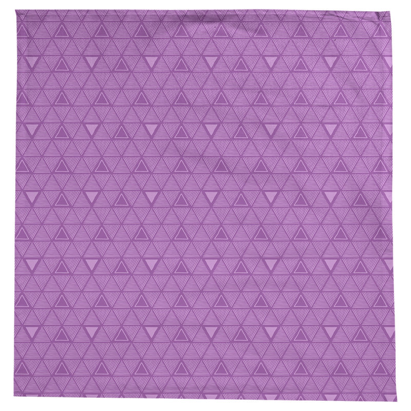 Classic Hand Drawn Triangles Tablecloth, Violet
