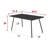 Luxembourg Rectangular Metal Outdoor Dining Table With Umbrella Hole , in. W in. D-86001428-86802631