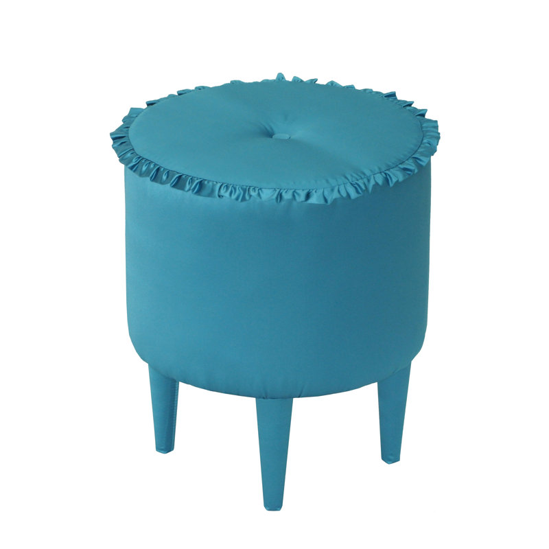 Manufactured Wood Accent Stool, Blue