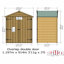 Garden Value 4 Ft. W x 3 Ft. D Overlap Apex Shed-29354323