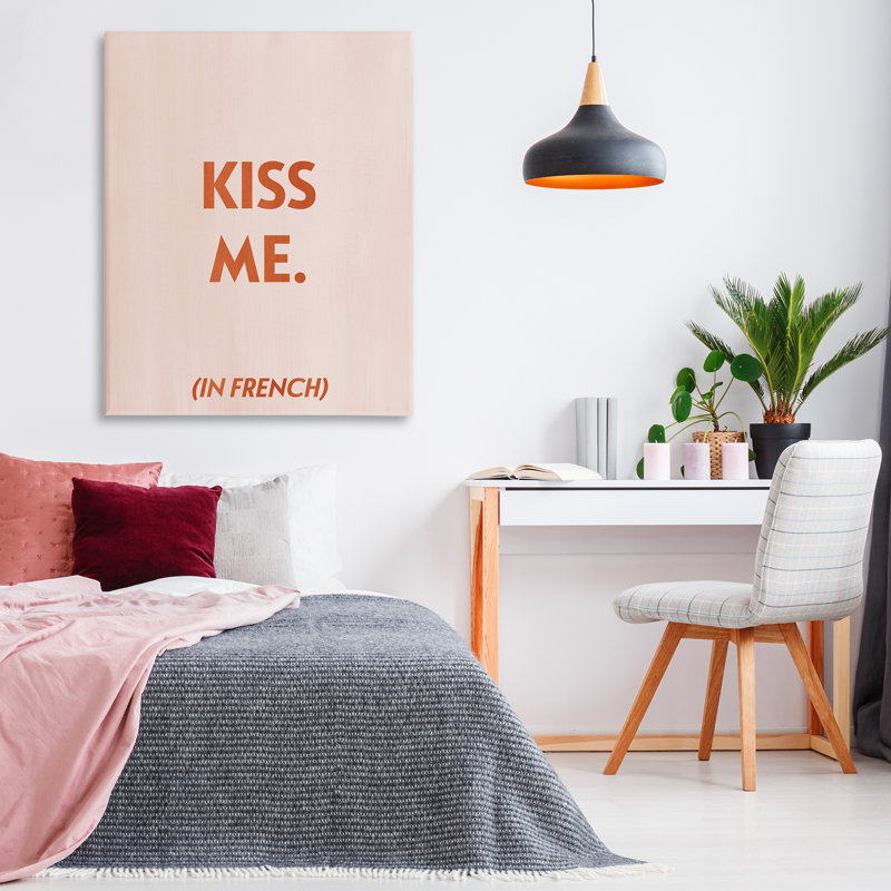 «Kiss Me In French» par Grace Popp, H 48 po x l 36 po