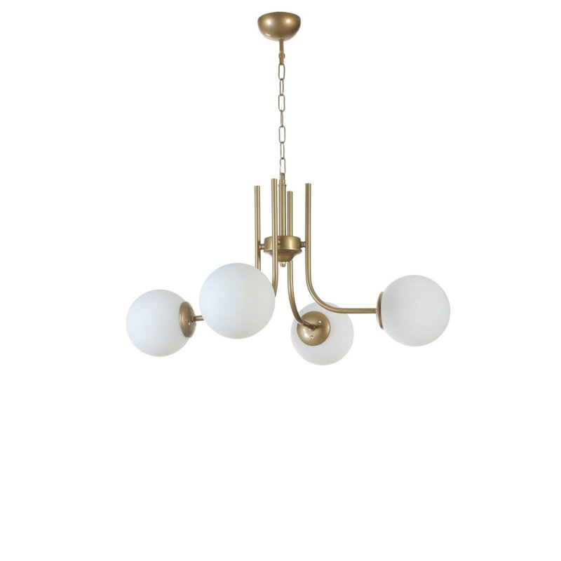Chandle Chandelier, Gold/White