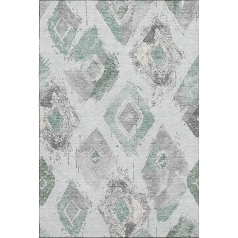 Premium Machine Washable Varasteh AMF1669 Diamonds Rug, Rectangle 5' x 7'6"