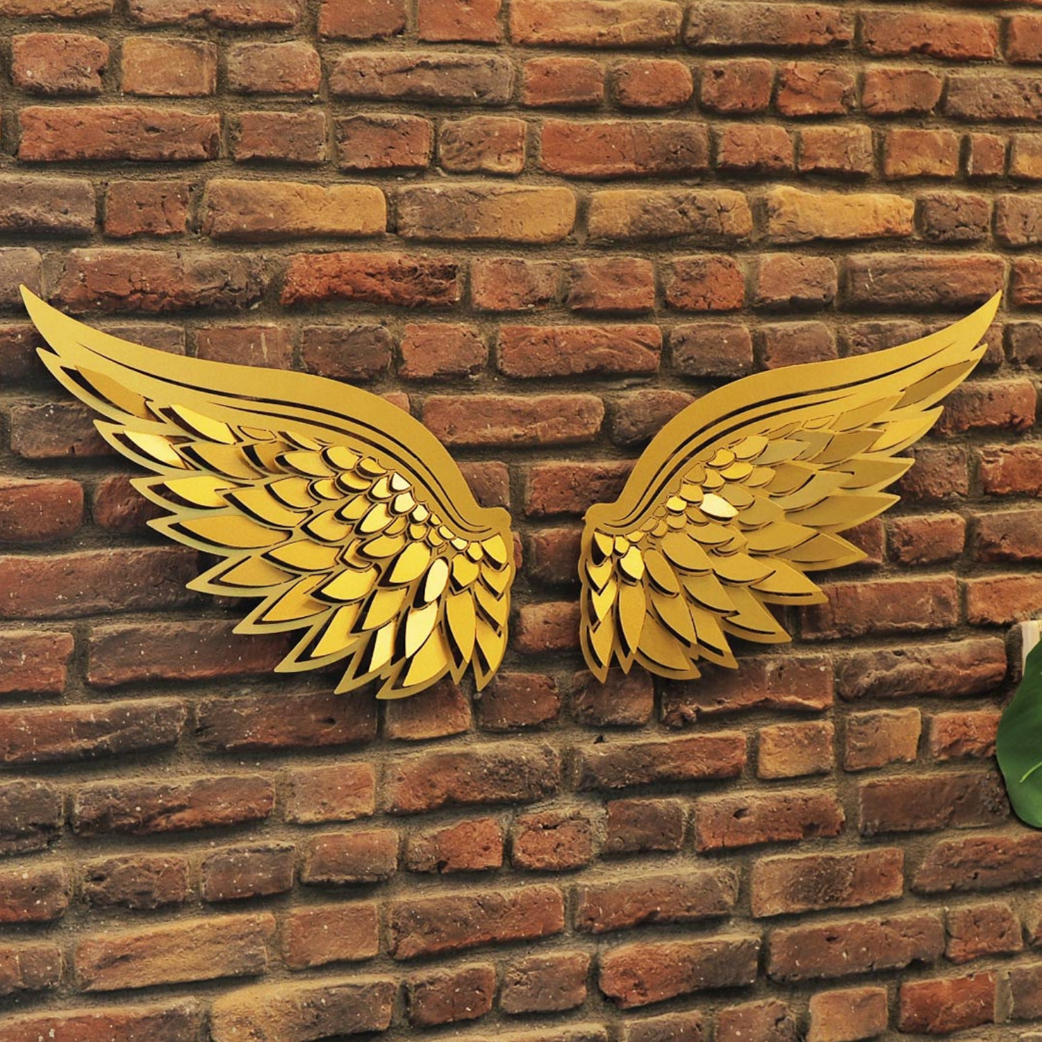 1 Pair Angel Wings Metal Wall Art Decor With Led Lights, 3d Angel Wings  Wall Sculptures Decor For Home Bedroom Living Room Garden Office