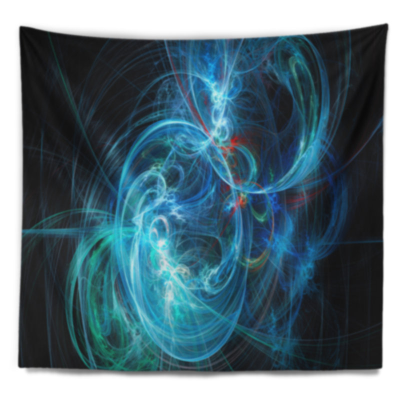 Abstract Polyester Tapestry, 32" H x 39" W