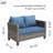 Wicker 7 - Person Patio Conversation Set with Cushions-86589220