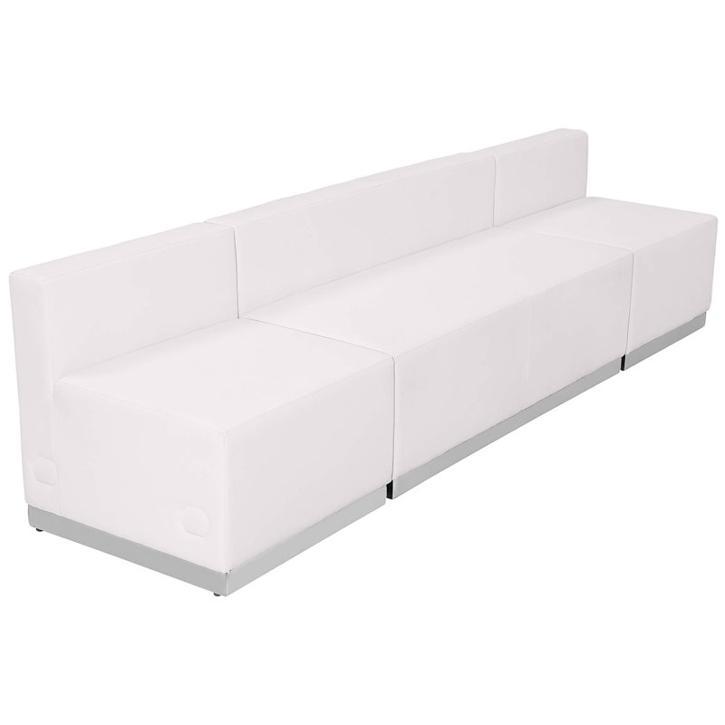 Configuration de la réception modulaire 3 pièces Hercules Alon Series LeatherSoft, Blanc
