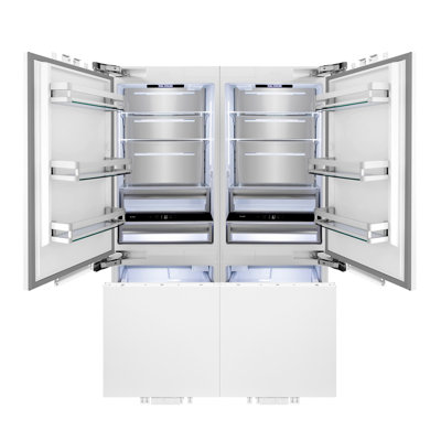 ZLINE 60 in. Panel Ready Built-In Refrigerator with Water Dispensers and Ice Makers