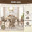 5Pcs Set Counter Table Set Square Counter Table Modern Farmhouse Rustic Look Distressed Look