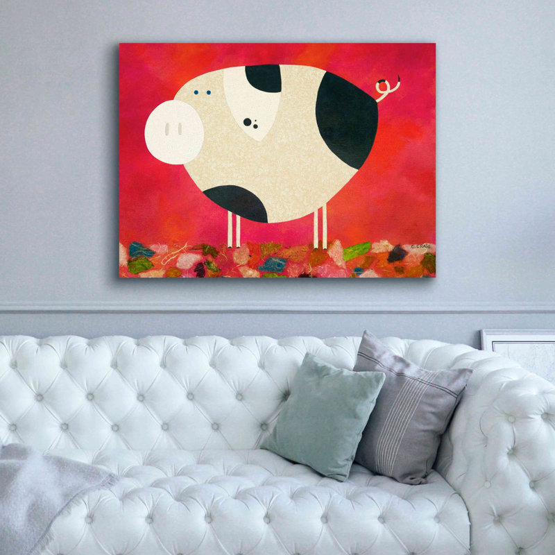 «Pig Newton réversible» par Casey Craig, impression sur toile, H 40 po x l 54 po x P 1,5 po