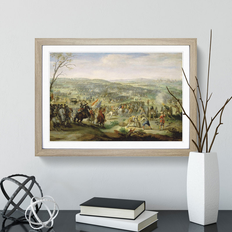 Flemish Proverbs by Pieter Bruegel the Elder - Picture Frame Painting, Oak Framed, 36cm H x 48cm W x 2cm D