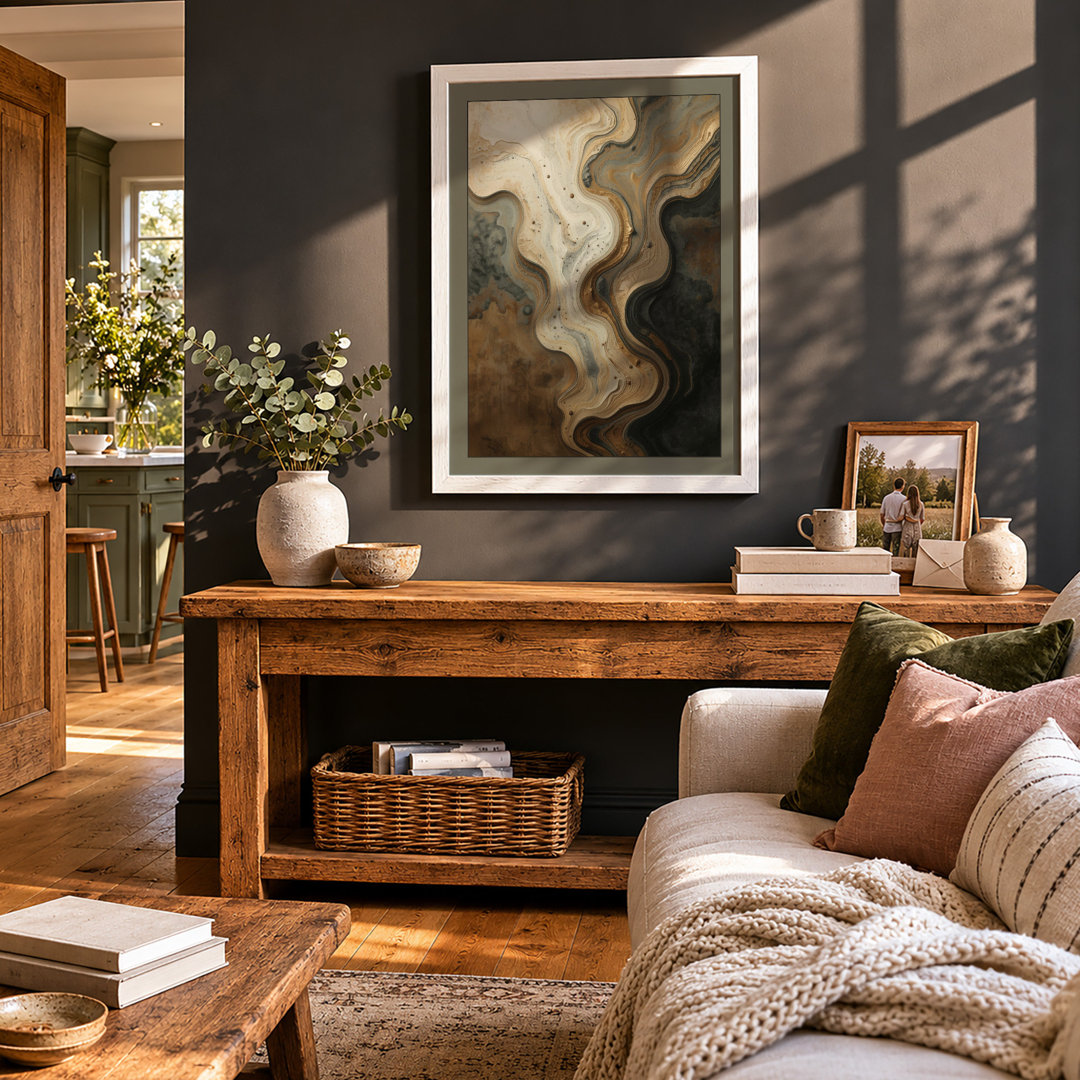 Divided Earth Abstract - Framed Print