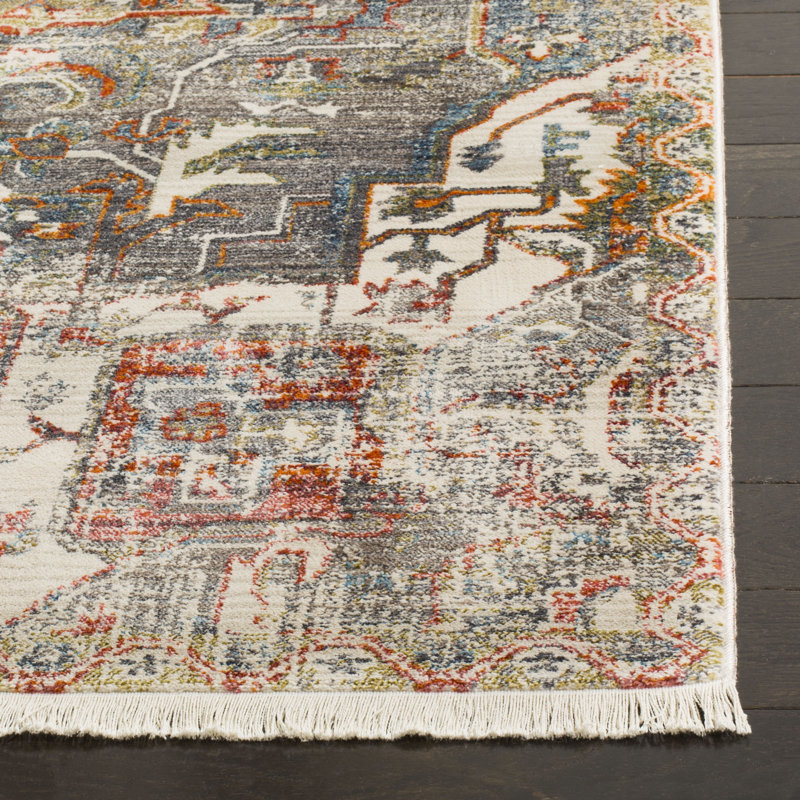 Ehtan Vintage Persian Performance Solid Color Rug, Rectangle 3' x 5'