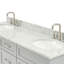 Partham 67" Freestanding Double Sink Vanity with Carrara Marble Top-93068096