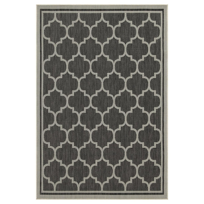 Sunshine GC_HAR2005 Anthracite Indoor/Outdoor Area Rug, Rectangle 5'3" x 7'3"