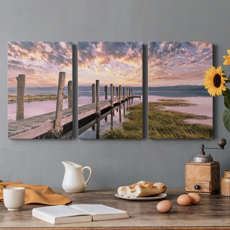 " Sky Contemplation " 3 - Pieces, 20" H x 16" W x 1" D