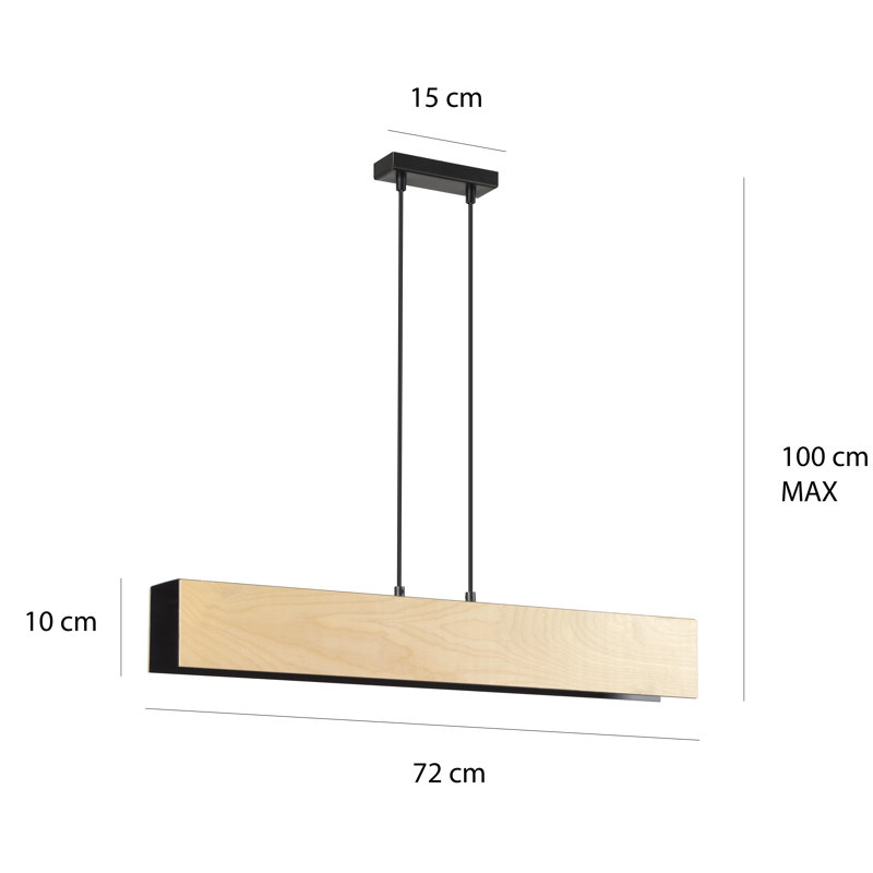 Ludivine 3 - Light Kitchen Island Pendant, Black/Gold