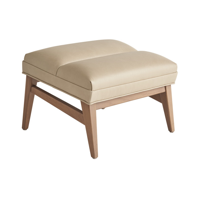 Sunset Key Hayley 23.5" Wide Genuine Leather Rectangle Standard Ottoman