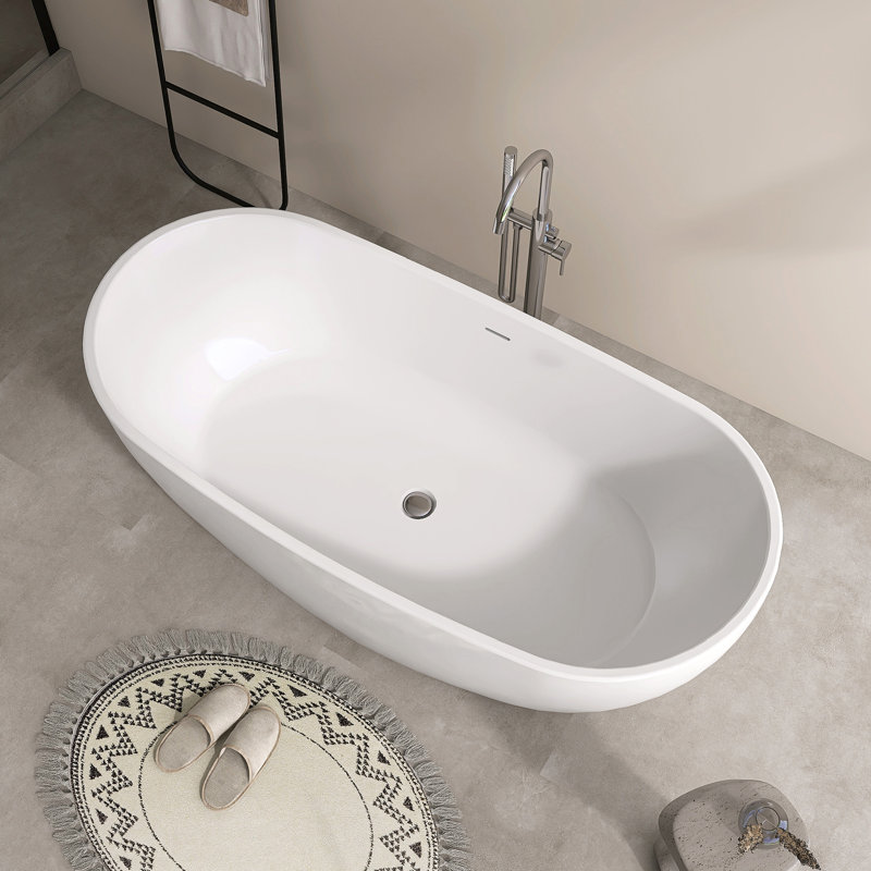 Baignoire de trempage autoportante en acrylique 65 po