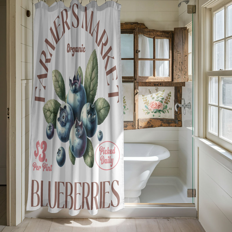 Rideau de douche 1 pièce Clean Berry, H 74 po x l 40 po
