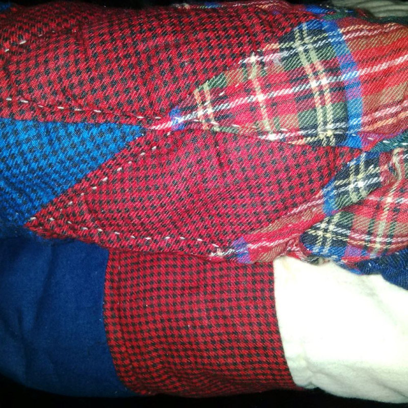 Jeté en coton matelassé fabriqué à la main Texas Star cozy flannel