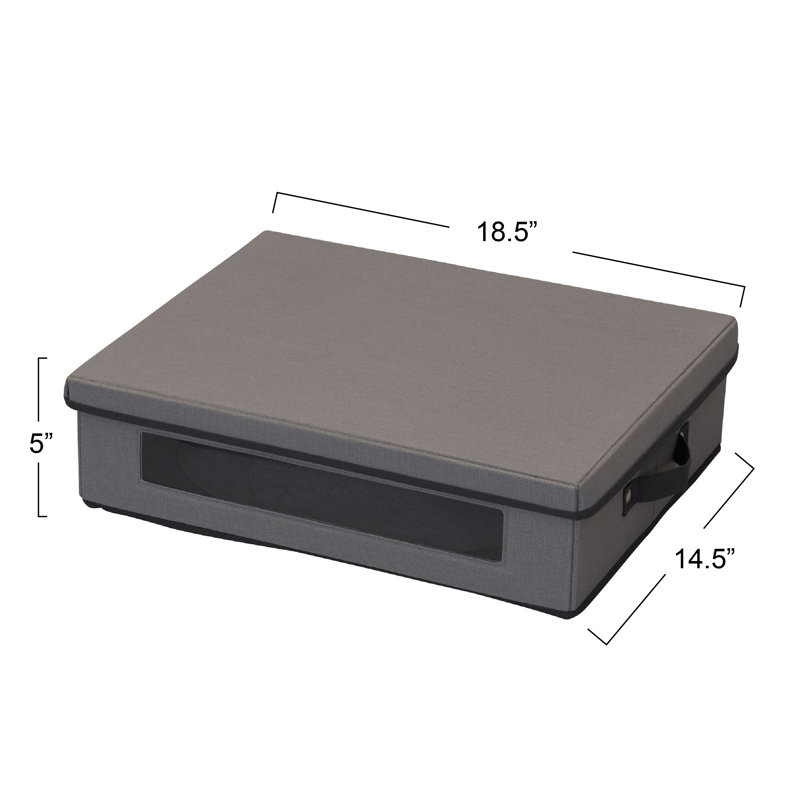 Messaline Fabric Dining Plates Storage, Grey