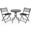 Ensemble de chaises bistro 3 pièces pour l'intérieur et l'extérieur
