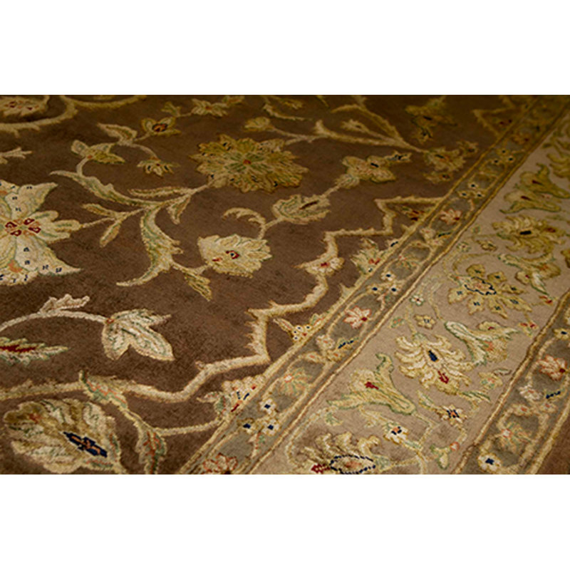 Tapis beige et beige noué à la main de haute qualité