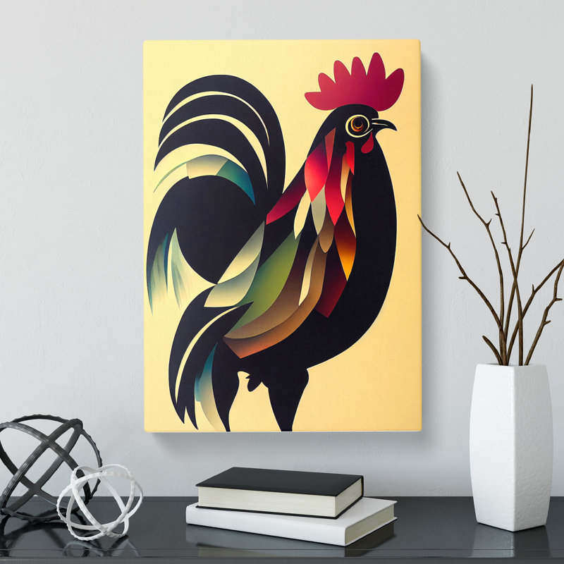 Kenn Rooster Design - Wrapped Canvas, 60cm H x 40cm W
