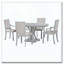 Ensemble de salle à manger 5 pièces avec table ronde et 4 chaises-1587542901