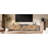 Tv Stand For Tvs Up To 85 Inches, Classic Design Furniture With Open Shelf, Construction Living Space 78" 75 - Inch Tvs, Timeless Checkered Console, Smooth Functionality And Shelf Storage In