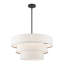 4 - Light Steel Dimmable Drum Chandelier-88580273-88580272