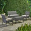 ENSEMBLE DE CHAT 4 PCS CORDOBA KD WICKER pour patio, terrasse et cour arrière