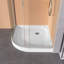 Acrylic Shower Pan 36" W X 36" D Sector Round Corner Drain RV Shower Base in Gloss White