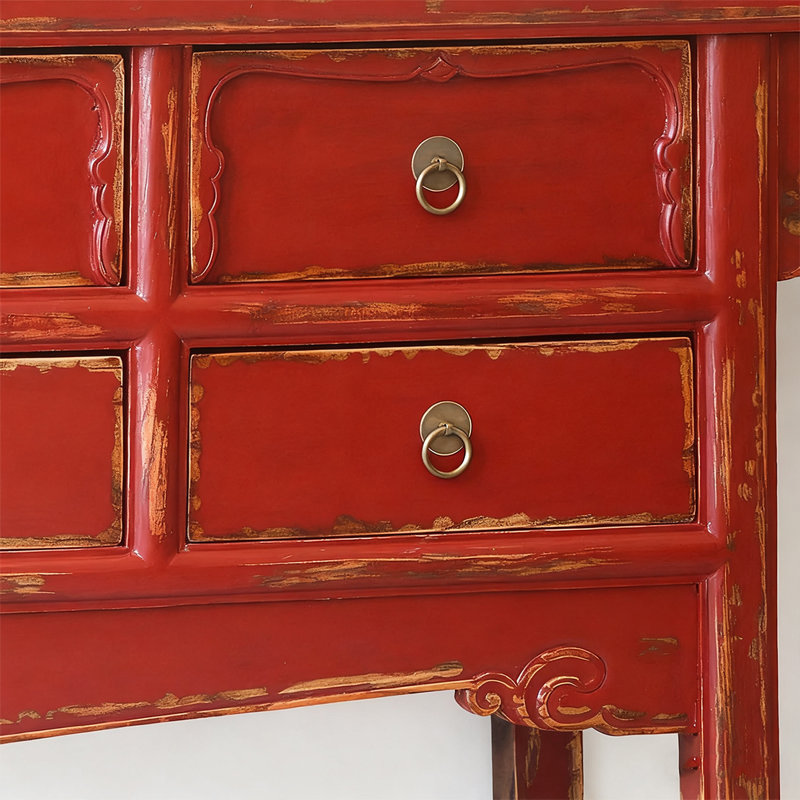 Console Retro Classical Multifonctional, Rouge