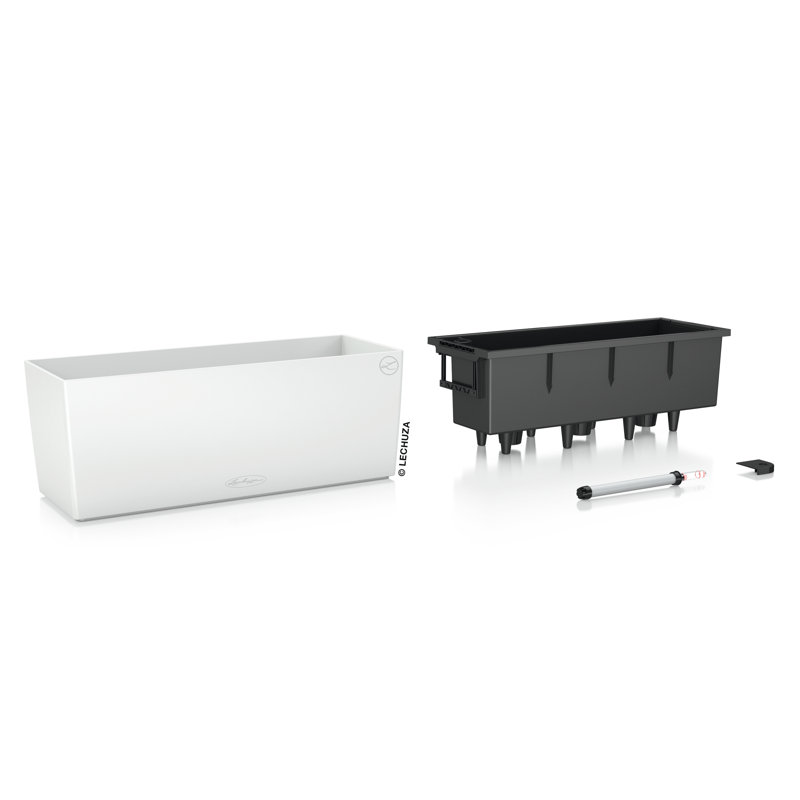 Balconera Window Box Planter, White, 19 cm H x 50 cm W x 19 cm D