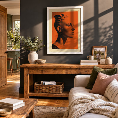 Classical Profile Silhouette Modern - Print