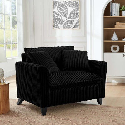 Fauteuil canapé une place confortable en velours côtelé avec soutien ergonomique