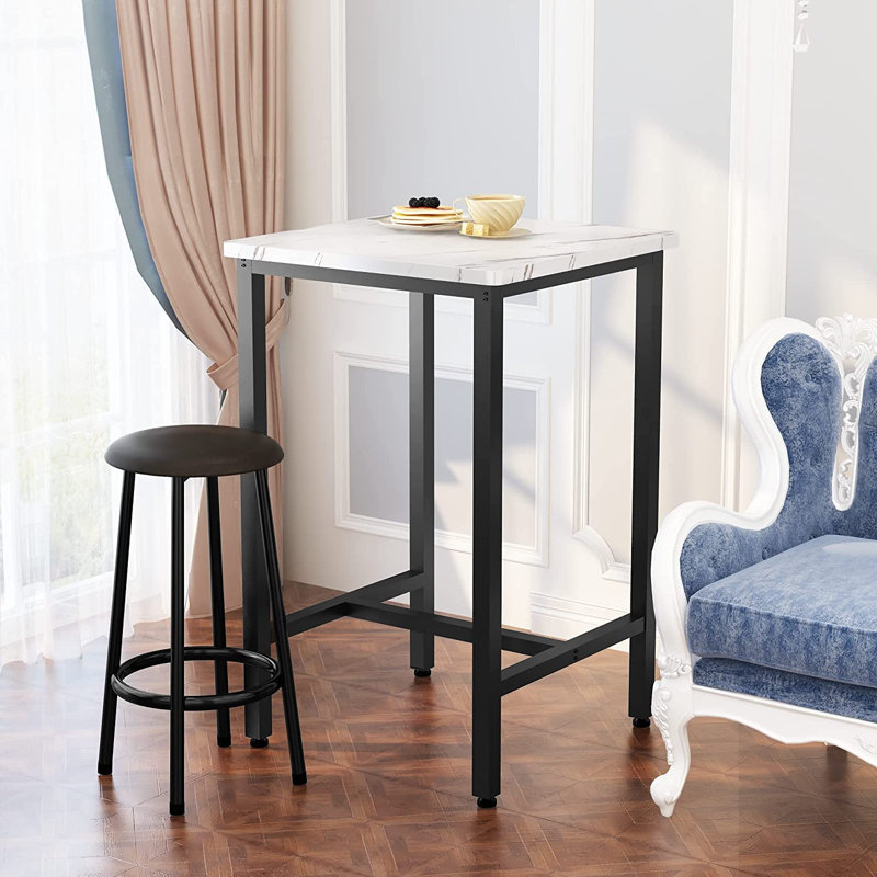 Kywan 2 - Person Dining Set, White, White/Black