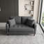 Causeuse rembourrée de style moderne l 52 po avec 2 coussins décoratifs Mid-Century