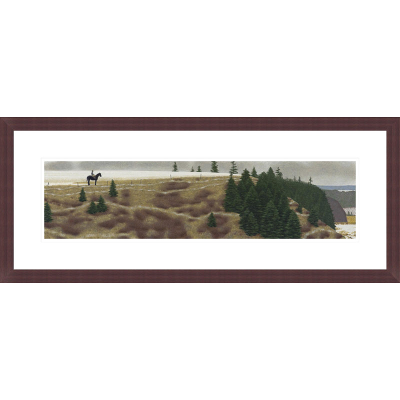 St. Croix Rider by Alex Colville -Framed Giclee Print, 12.23" H x 29.5" W