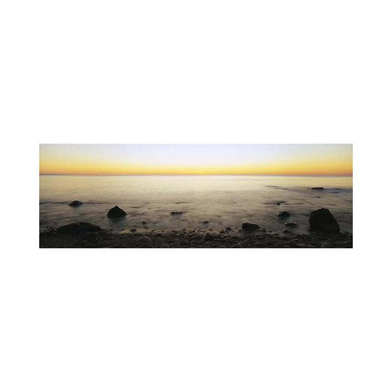 Rock-Laden Beach, Block Island, Rhode Island, USA by Panoramic Images - Wrapped Canvas Panoramic Print