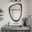 Miroir décoratif 24 "x 36" en bois massif irrégulier, pour chambre à coucher, salle de bain, salon, entrée-596967856-596967869