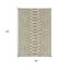 Tapis d'intérieur 3 pi x 5 pi ivoire naturel tissé à la machine