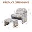 Ensemble de 2 chaises d'appoint et repose-pieds l 28 po (ensemble de 2)-292195002
