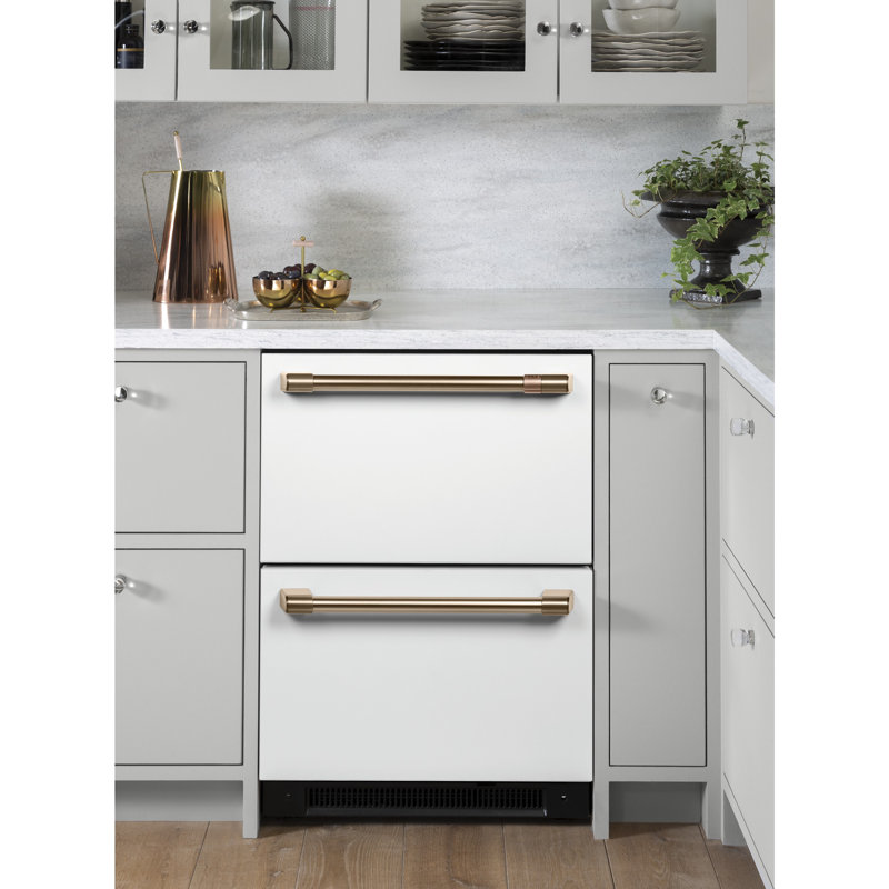 Refrigerator Handle, Brushed Brass
