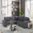 Melody Grey Sectional With Pullout