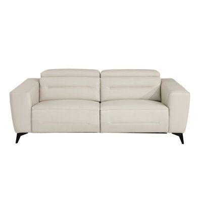 Global United Top Grain Italian Leather Sofa With Power Recliner